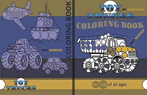 Toy Trucks Dot Marker: Activity and Coloring Book cover